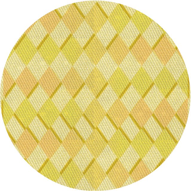 Ahgly Company Tapis d'Intérieur Lavables en Machine, Carrés de Transition Jaune Néon, Carrés de 3'