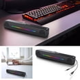 thumbnail image 2 of Computer Speakers RGB PC Speakers USB Powered 3.5mm AUX Cable For PC Laptop Tablet Phone, 2 of 9