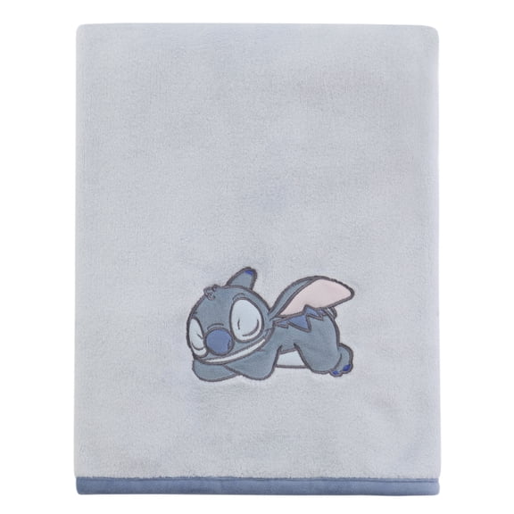 Disney Stitch Appliqued Baby Blanket, Blue, Infant Boy