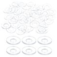 thumbnail image 1 of 150 Pcs M4 Laveuse Plat PVC Clair 4mm ID 9mm OD 1mm Épais, 1 of 6
