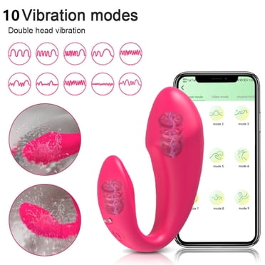 XBONP Women Wearable Panty Vibrator with APP Remote Control, Vibrating G Spot Vibrator Adult Sex Toys for Women,Red