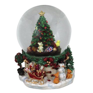 Northlight Cadeaux sous l'Arbre Boule de Neige Musicale de Noël - 7 Pouces