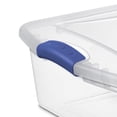 thumbnail image 5 of Sterilite 32 Liter Latch Box, Clear Plastic Storage Bin with Lid, Blue Latch, 5 of 5