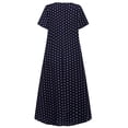 thumbnail image 4 of Fridja Robes Maxi à Manches Courtes Amples pour Femmes Grande Taille avec Poches et Imprimé à Pois, 4 of 6