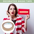 thumbnail image 3 of 5 Pcs Kraft Paper Tapes DIY Written Paper Tapes Tearable Gummed Packaging Tapes, 3 of 8