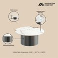thumbnail image 4 of Manhattan Comfort Alondra Ensemble Moderne de 2 Pcs Table Basse et Table d'Appoint en Noir, 4 of 15