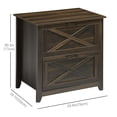 thumbnail image 3 of Vinsetto Classeur Mobile sur Roulettes avec Barres de Suspension pour Format A4, 3 of 10