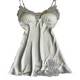 thumbnail image 1 of Nuisette en Dentelle de Soie Col en V pour Femme, 1 of 4