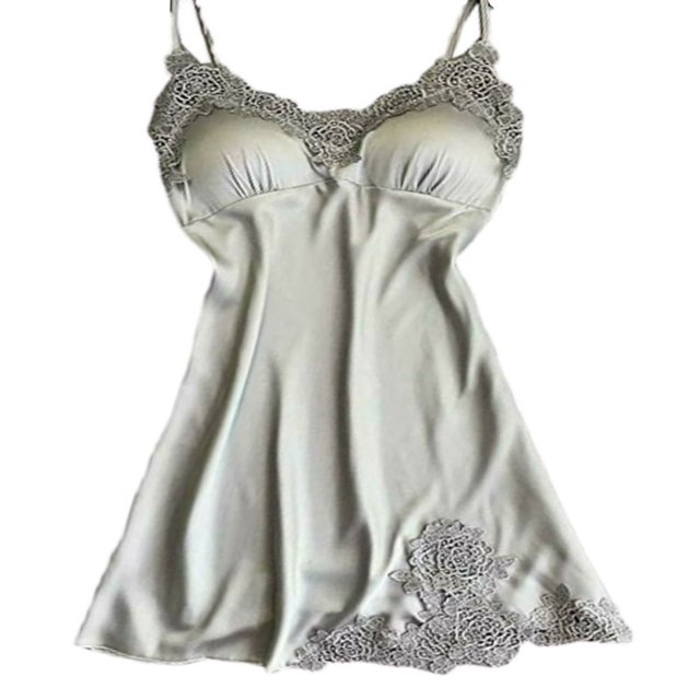 Nuisette en Dentelle de Soie Col en V pour Femme