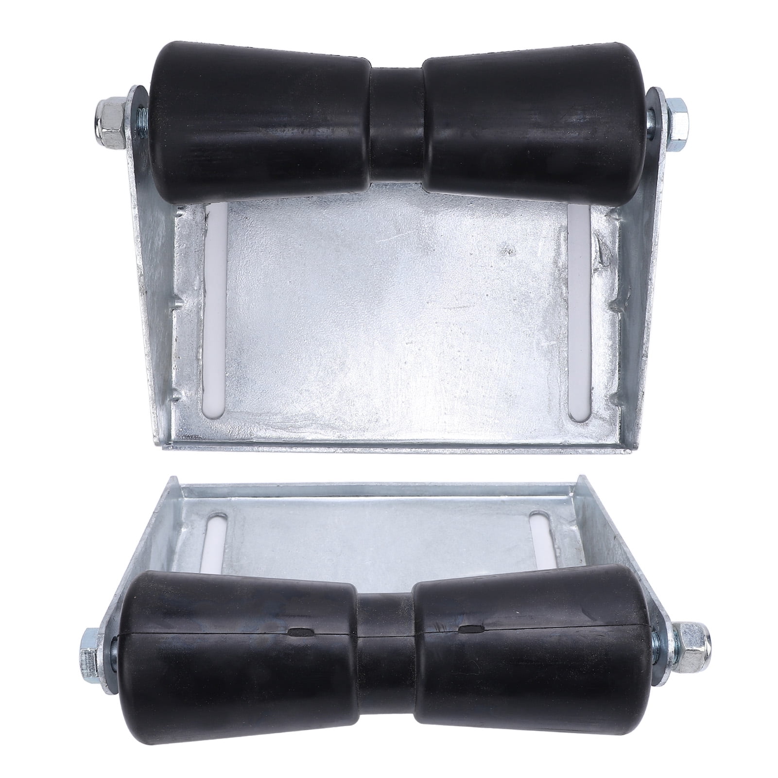 Boat Trailer Rollers with Bracket Heavy Duty Galvanized Steel Rubber Keel Roller Assembly Kit