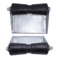 thumbnail image 1 of Boat Trailer Rollers with Bracket Heavy Duty Galvanized Steel Rubber Keel Roller Assembly Kit, 1 of 7