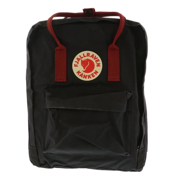 Fjallraven Kanken Sac à Dos Classique en Tissu - Noir / Rouge Bœuf