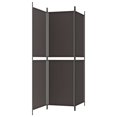 thumbnail image 3 of vidaXL 3-Panel Room Divider Brown 150x180 cm Fabric, 3 of 5