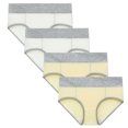 thumbnail image 1 of RKSTN 4Pc Womens Boxer Briefs High Waist Full Coverage Briefs Soft Breathable Postpartum Panties Patchwork Color Stretch Underpants, 1 of 9