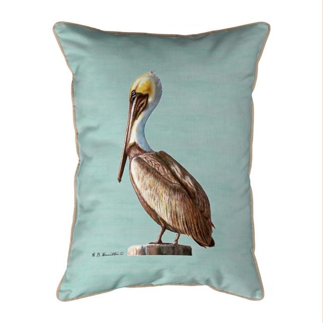 Betsy Drake ZP035C 20 x 24 Po Pélican Sarcelle Extra Grand Oreiller à Fermeture Éclair