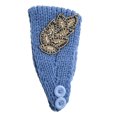 thumbnail image 3 of Crochet Headbands Winter Leaves Pattern with Rhinestones Elastic Head Protector Wide Warm Chunky Hair Accessories for Girls Denim blue, 3 of 5