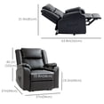 thumbnail image 3 of HOMCOM Fauteuil Inclinable pour Salon avec Repose-Pieds et Poches Latérales, 3 of 10