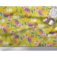 thumbnail image 3 of Soimoi Polyester Crepe Fabric Fruits,Swim Ring & Goggles Summer Designs Printed Fabric 1 Yard 52 Inch Wide, 3 of 3