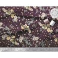 thumbnail image 2 of Soimoi Cotton Cambric Fabric Leaves,Moth & Magnolia Floral Printed Fabric 1 Yard 56 Inch Wide, 2 of 3