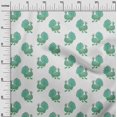 thumbnail image 2 of oneOone Cotton Silk Fabric Peacock Block Printed Fabric 1 Yard 42 Inch Wide, 2 of 4