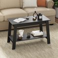 thumbnail image 1 of EDTara Coffee Table for Living Room, 2-Tier Industrial Coffee Table with Storage Shelf, Farmhouse Center Table, Rectangle Wood and Stable, Space Saving Easy Assembly, 1 of 6