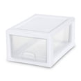 thumbnail image 2 of Sterilite 20518006 Stackable Small Drawer White Frame & See-Through (12 Pack), 2 of 9