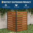 thumbnail image 4 of Outdoor Privacy Screen 2-Panel - Weatherproof Decorative Enclosure Screen - Protects Trash Cans, AC Units, Pool Equipment - No-Dig Metal & Wood Design for Garden, Yard, Patio - 2PCS
﻿, 4 of 7