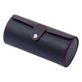 thumbnail image 2 of Watch Roll Case PU Leather Bracelet Display Storage Pocket Jewelry Hand Chain Protection Show Organizer Box Men Women Strip Black, 2 of 9