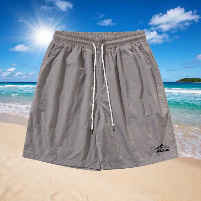 Styesk Mens Shorts Men Solid Color Casual Fashion Loose Drawstring Pockets Exercise Beach Shorts Pants