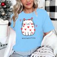 thumbnail image 4 of Meichang T-Shirts pour Femmes, T-Shirts de la Saint-Valentin, Imprimé Drôle, Hauts Mignons, Col Rond, Manches Courtes, T-Shirts de Vacances, Saint-Valentin, 4 of 4