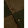 thumbnail image 4 of MAWCLOS Cardigan Ouvert pour Hommes, Chandail à Manches Longues, Chandails Tricotés d'Extérieur, Cardigans à Blocs de Couleur, Vert Armée, m, 4 of 6