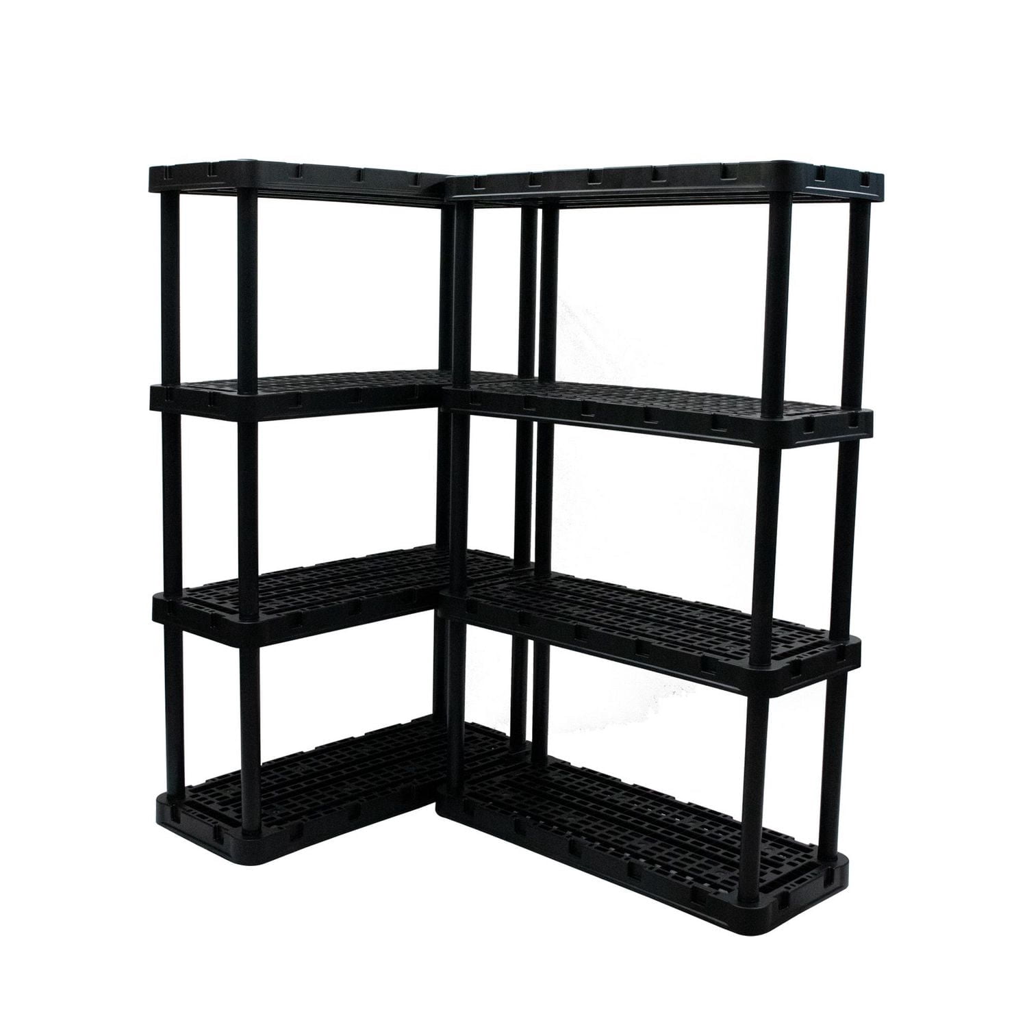 4 Shelf Medium Duty Knect Plastic Shelf 34.25 x 14.25 x 54.50