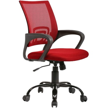 BestOffice Ergonomic Executive Office Chair, Adjustable Rolling Design with Lumbar Support, Mesh, Red