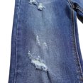 thumbnail image 4 of KIDSCOOL SPACE Boy Jeans,Big Kid Ripped Elastic Band Inside Slim Fit Denim Jeans Pants,Blue,8-9 Years, 4 of 5