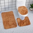 thumbnail image 4 of drppepioner 3 Pack Bathroom Rug Set Super Soft Non Slip Bathtub Carpet and Absorbent Bath Mat Plush Bath Mat, 4 of 7