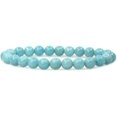 thumbnail image 1 of Bracelet Extensible Unisexe en Perles Rondes de 8 mm en Pierre Précieuse d'Amazonite Bleue Naturelle 7 Pouces, 1 of 5