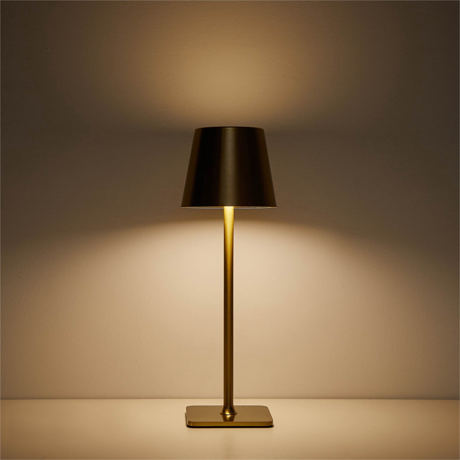 Lot de 2 lampes de table rechargeables de 13" pour intérieur/extérieur Mainstays, or
