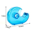 thumbnail image 3 of Abody Transparent Desktop Tape Cutter Tape Hand Use Practical Adhesive Tape Dispenser Portable Lightweight for Office Home DIY Handcraft Stationery 10.2x7.2x2.5cm Suitable for 24mm Width Tape, 3 of 6