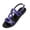 Blue, variant on HVOBTTY Women's Summer Trendy Square Toe Heel Elegant Low Heel Closed Back Open Heel Fashion Comfortable Dress Shoes Silver, 39