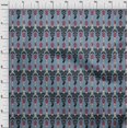 thumbnail image 3 of oneOone Polyester Lycra Fabric Stripe & Paisley Ikat Print Fabric BTY 56 Inch Wide, 3 of 4
