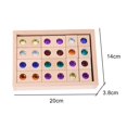 thumbnail image 2 of Milaget Wood Rainbow Stacking Game Creative Bricks Toys Stacking Blocks Toys for Baby 32 Pcs, 2 of 8