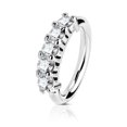 thumbnail image 1 of Open Hoop Rings for Nose, Ear Cartilage and Lip Piercings 14Kt Gold Five CZ, 1 of 3