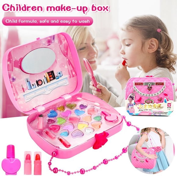 Kids Makeup Kit for Girl,Makeup Toy Set, Safe & Non-Toxic,Real Cosmetic Beauty Set for Kids Play Game Halloween Christmas Birthday Party