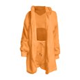 thumbnail image 4 of XZNGL Hauts pour Femmes à Manches Longues Hauts à Manches Longues pour Femmes Pyjama en Peluche Uni pour Femmes à Capuche Ensemble Trois Pièces à Manches Longues Hauts pour Femmes à Manches Longues Hauts pour Femmes à Manches Longues, 4 of 6