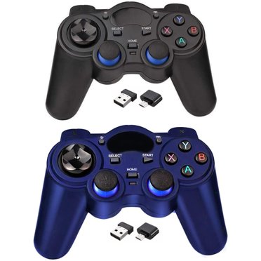 Manette de Jeu Sans Fil USB 2.4G, Lot de 2 pour PC/ordinateur Portable (Windows XP/7/8/10)/ Android / PS3 et Steam, Joystick Manette pour Jeux pc, Contrôleur C