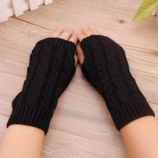Harpily Women's Winter Knitted Stretch Keep Warm Riding Gloves with Mobile Phone