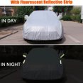 thumbnail image 4 of Car Cover Full Sedan Covers with Reflective Strip Sunscreen Protection Dustproof Scratch-Resistant Universal XL, 4 of 6