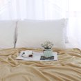 thumbnail image 3 of Unique Bargains Home Bedroom Soft Microplush Fleece Throw Blanket for Queen Bed Camel Color, 3 of 10