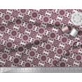 thumbnail image 3 of Soimoi Purple Heavy Canvas Fabric Circle Art Geometric Print Sewing Fabric Yard 58 Inch Wide, 3 of 5