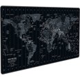 thumbnail image 1 of Mouse Pad Large Gaming Desk Mat Extended Mousepad with Personalized Design Keyboard Pad for Laptop, Computer and PC - 35.4 x 15.7 inches Black World Map, 1 of 5